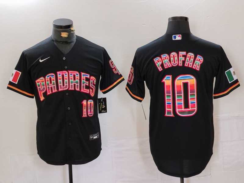 Men%27s San Diego Padres #10 Jurickson Profar Black Mexico Cool Base Stitched Jersey->san diego padres->MLB Jersey